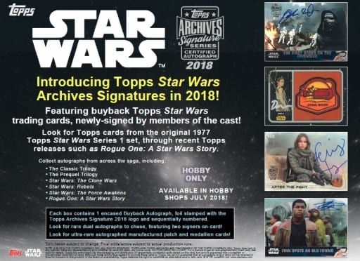 駿河屋 -<新品/中古>2018 TOPPS STAR WARS ARCHIVES SIGNATURE SERIES