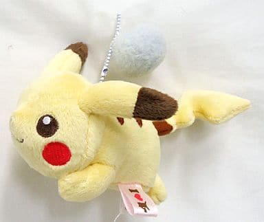 駿河屋 中古 ピカチュウ 寝そべり 白 I Love Pikachu カバンに付けられるぬいぐるみ ポンポン ポケットモンスター ぬいぐるみ