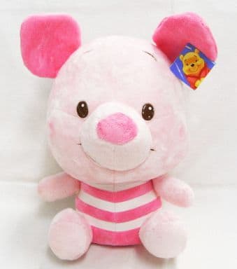 駿河屋 買取 ぬいぐるみ ピグレット 服白 ピンク くまのプーさん ぬいぐるみ