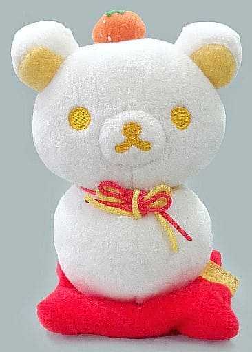 半額】 新品リラックマストア限定2019年お正月ぬいぐるみ鏡餅 白木/黒