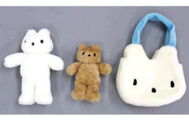 駿河屋 -<中古>おかいものクマ(白)&ベビー(茶)&バッグ 2002 サマー