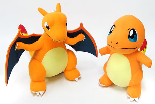 駿河屋 中古 全2種セット Lizardon Night でっかいぬいぐるみ ヒトカゲ リザードン ポケットモンスターxy ぬいぐるみ