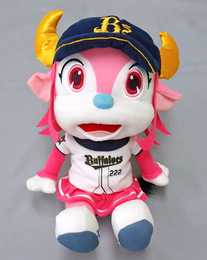 駿河屋 買取 バファローベル ぬいぐるみ 小 オリックス バファローズマスコットキャラクター ぬいぐるみ