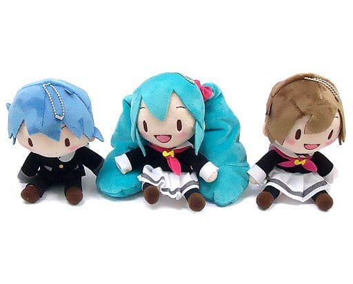 駿河屋 -<中古>全3種セット ふわふわぬいぐるみ”ミク&MEIKO&KAITO