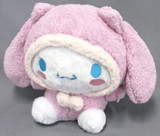 駿河屋 中古 シナモン ふわふわ猫耳フードbigぬいぐるみ シナモロール ナムコ限定 ぬいぐるみ