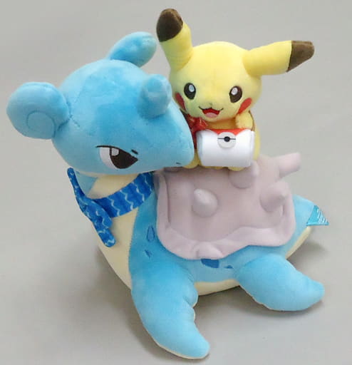 駿河屋 -<中古>ピカチュウ&ラプラス ラプラスに乗って ぬいぐるみ