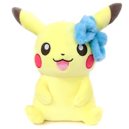 駿河屋 中古 ピカチュウ メスのすがた グリーン Girlish Pikachu でっかいぬいぐるみ ふわふわオシャレ ポケットモンスター サン ムーン ぬいぐるみ