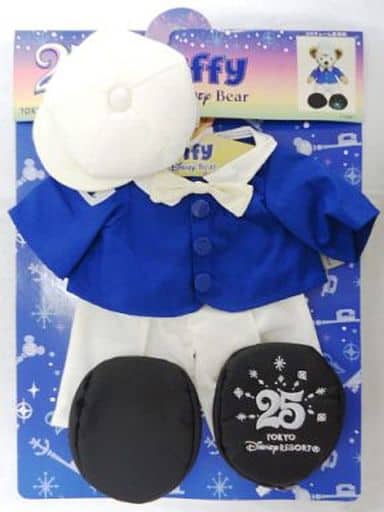 駿河屋 中古 破損品 ダッフィー カストーディアルキャスト 25周年キャストコスチュームシリーズ ぬいぐるみ用衣装 ディズニーベア ぬいぐるみ