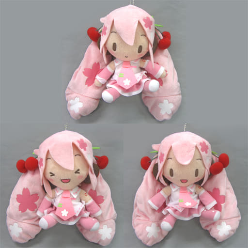 全3種セット ふわふわぬいぐるみ”桜ミク” 「キャラクター・ボーカル・シリーズ 01 初音ミク」 全3種セット ふわふわぬいぐるみ”桜ミク” 「キャラクター・ボーカル・シリーズ 01 初音ミク」