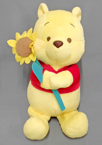 駿河屋 中古 くまのプーさん 赤いほっぺ メガジャンボひまわりぬいぐるみ ディズニー ぬいぐるみ