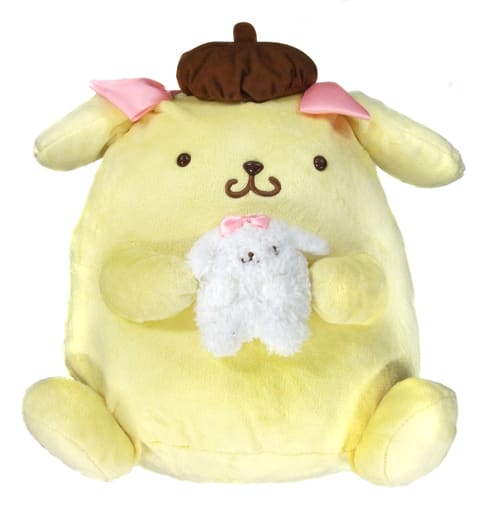 駿河屋 中古 ポムポムプリン マカロンちゃんのリボン Bigぬいぐるみ ポムポムプリン ぬいぐるみ