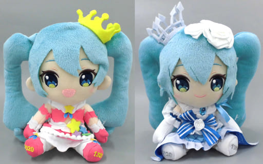 駿河屋 中古 全2種セット バースデーぬいぐるみ ver キャラクター ボーカル シリーズ01 初音ミク ぬいぐるみ