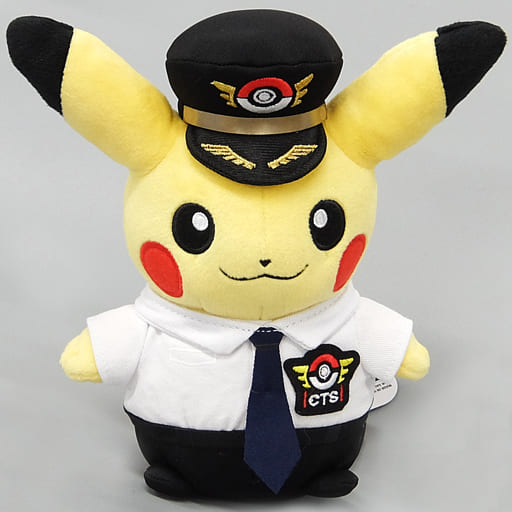 駿河屋 -<中古>パイロットピカチュウ(新千歳空港ver.2) ぬいぐるみ