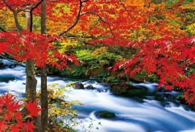 駿河屋 -<中古>紅葉と奥入瀬のせせらぎ ジグソーパズル 1000ピース [71