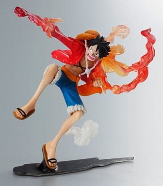 駿河屋 中古 ルフィ ゴムゴムの火拳銃 ワンピース Attack Motions Becoming A Hero トレーディング フィギュア