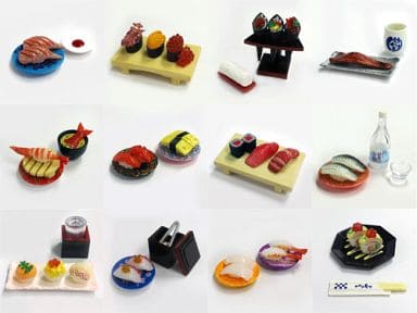 駿河屋 -<中古>全12種セット 「ぷちサンプルシリーズ 築地魚がし寿司