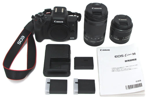 駿河屋 -<中古>Canon ミラーレスカメラ EOS Kiss M ダブルズームキット