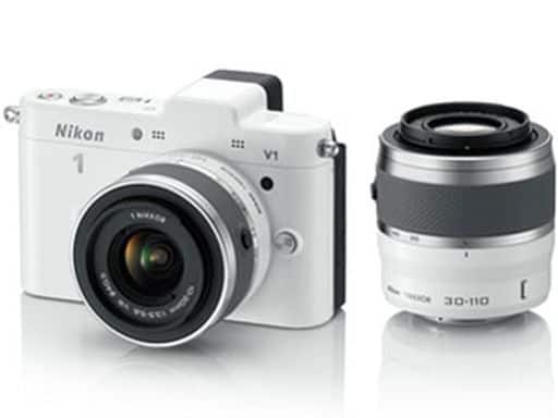 レトロな写真・動画が撮れる】Nikon NIKON 1 V1 ホワイト- レトロな写真・動画が撮れる】Nikon NIKON 1 V1 ホワイト-