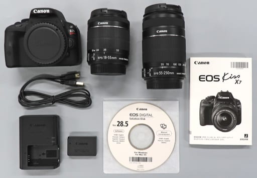 駿河屋 -<中古>Canon デジタル一眼レフカメラ EOS Kiss X7 ダブル