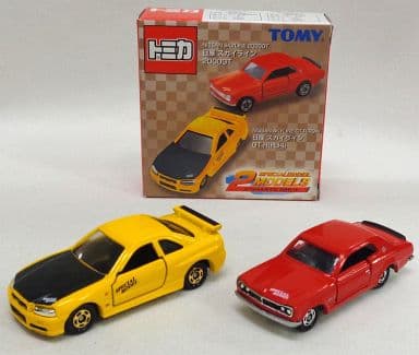 トミカ スカイライン2000GT-ES  ホワイト＆オレンジ  2台セット