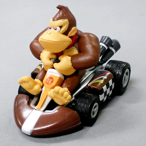 駿河屋 中古 ドンキーコング プルバックカー カートタイプ ブラウン マリオカートwii モデルカー