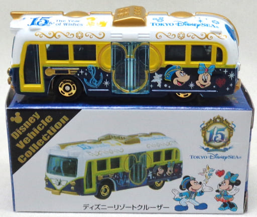 ディズニーリゾートクルーザー 東京ディズニーシー開業15周年Ver.(ホワイト×ブル-×イエロー) 「トミカ ディズニービークルコレクション」 東京ディズニーリゾート限定