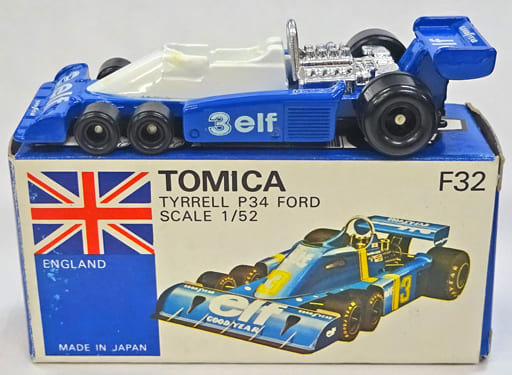 1/52 タイレル P34 フォード #3(ブルー×ホワイト/青箱/日本製) 「トミカ 外国車シリーズ F32」 1/52 タイレル P34 フォード #3(ブルー×ホワイト/青箱/日本製) 「トミカ 外国車シリーズ F32」