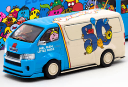 1/64 Toyota Hiace Widebody Mr. Men Little Miss 50th Anniversary With metal oil can [T64-038-MR]