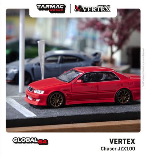 TW 1/64 VERTEX トヨタ チェイサー JZX100 レッドメタリック