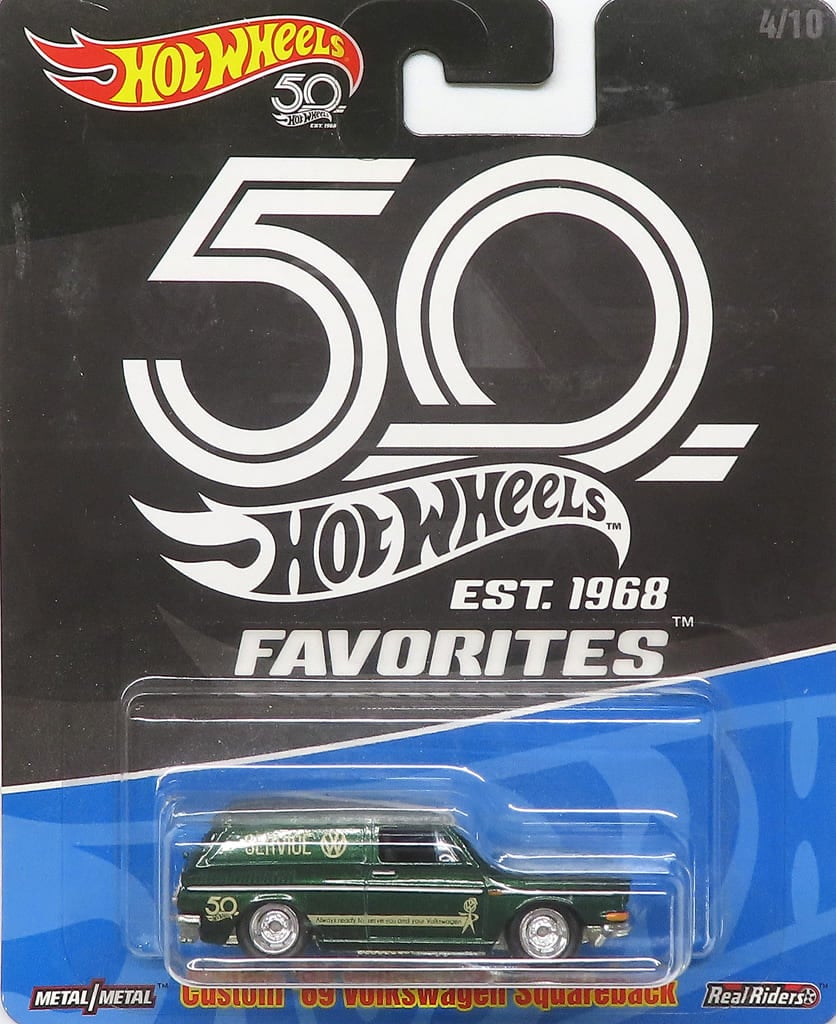 1/64 Custom ’69 Volkswagen Squareback(グリーン) 「Hot Wheels 50th Anniversary Favorites」 [FLF39]
