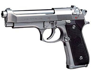 エアガン M92F ミリタリー ステンレス 「10才ステンレスシリーズ No.24」 ホップアップシステム搭載