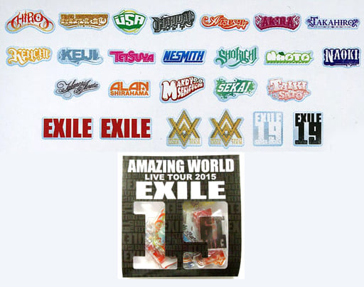 駿河屋 中古 Exile 19ステッカーセット Exile Live Tour 15 Amazing World シール ステッカー