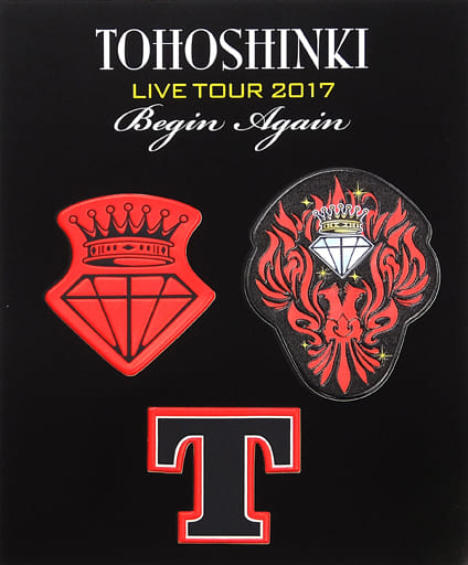 駿河屋 中古 東方神起 レザー風ステッカー 3枚セット Tohoshinki Live Tour 17 Begin Again シール ステッカー