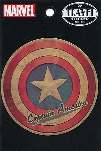 駿河屋 新品 中古 39 キャプテン アメリカ 盾 トラベルステッカー Marvel シール ステッカー