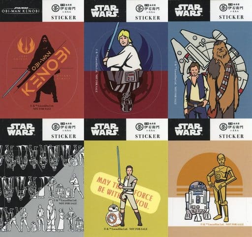 駿河屋 -<中古>全6種セット ステッカー 「スター・ウォーズ×伊右衛門特