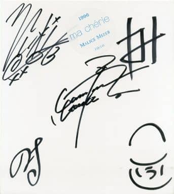 紙製品(男性) MALICE MIZER 直筆サイン色紙 「CD ma cherie ~愛しい君へ~」 発売イベント限定