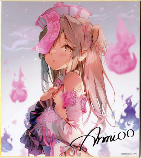 駿河屋 -<中古>Anmiイラスト 複製サイン入り色紙 軸中心派 2022 SUMMER