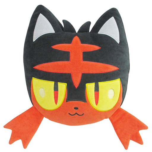 駿河屋 新品 中古 ニャビー フェイス もちふわクッション ポケットモンスター サン ムーン クッション 抱き枕 本体