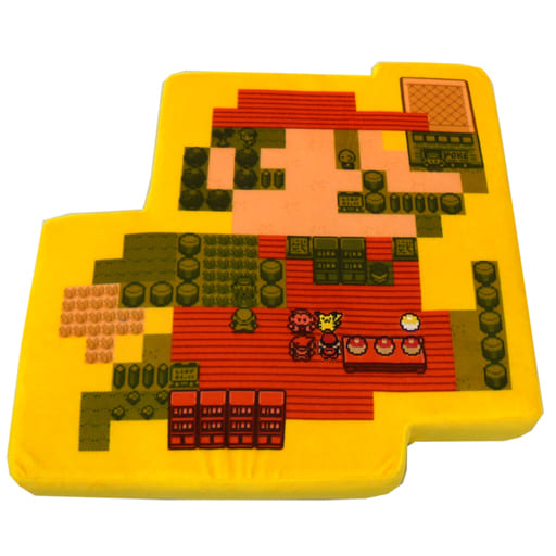 駿河屋 中古 マリオ 8bit Scramble Pokemon Center Shibuya ダイカットクッション スーパーマリオ ポケモンセンターシブヤ Nintendo Tokyo限定 クッション 抱き枕 本体