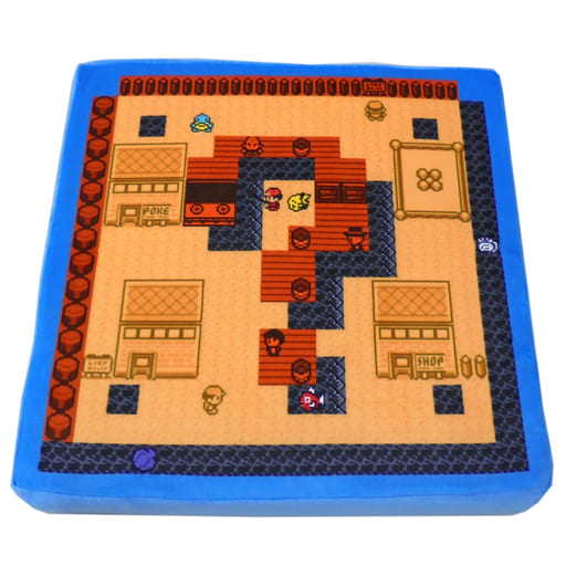 駿河屋 中古 ハテナブロック 8bit Scramble Pokemon Center Shibuya ダイカットクッション スーパーマリオ ポケモンセンターシブヤ Nintendo Tokyo限定 クッション 抱き枕 本体
