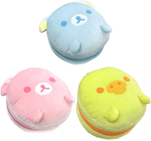 駿河屋 -<中古>全3種セット もちもちマカロンクッションXL プレミアム