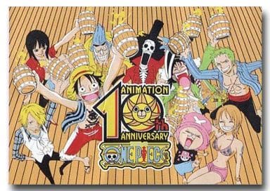 駿河屋 中古 麦わらの一味 カラー アニメワンピース10周年記念フリース ワンピース 抱き枕カバー シーツ