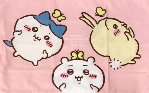 ちいかわ＆ハチワレ＆うさぎ(ピンク) 枕カバー 「ちいかわ なんか小さくてかわいいやつ×しまむら」