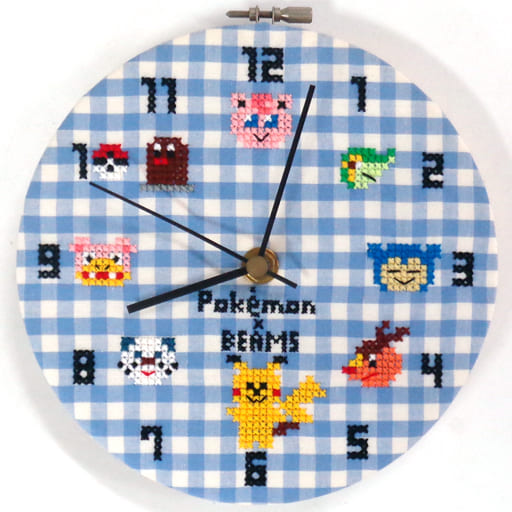 駿河屋 中古 集合 クロスステッチクロック ライトブルー ポケットモンスター Beams 置き時計 壁掛け時計 駿河屋 中古 集合 クロスステッチクロック ライトブルー ポケットモンスター Beams 置き時計 壁掛け時計