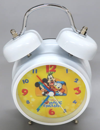 駿河屋 中古 ミッキー グーフィー ドナルド ボイス目覚まし時計 ディズニーのマジックイングリッシュ 全巻購読者特典 置き時計 壁掛け時計