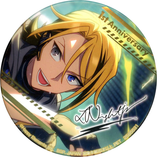 レオナルド・ライト・Jr 箔押し缶バッジ~1st Anniversary ver