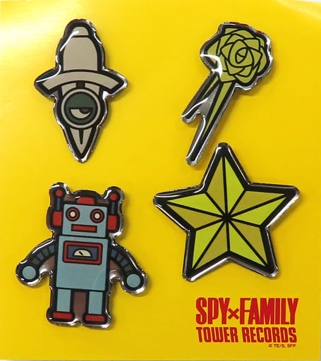 モチーフ ピンバッジ4個セット 「SPY×FAMILY×TOWER RECORDS」 モチーフ ピンバッジ4個セット 「SPY×FAMILY×TOWER RECORDS」