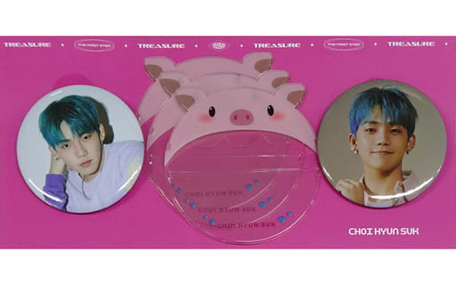 駿河屋 -<中古>ヒョンソク(TREASURE) ピンボタン+カバーセット(缶