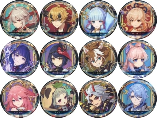 駿河屋 -<中古>全12種セット ホログラム缶バッジ~稲妻城~ 「原神
