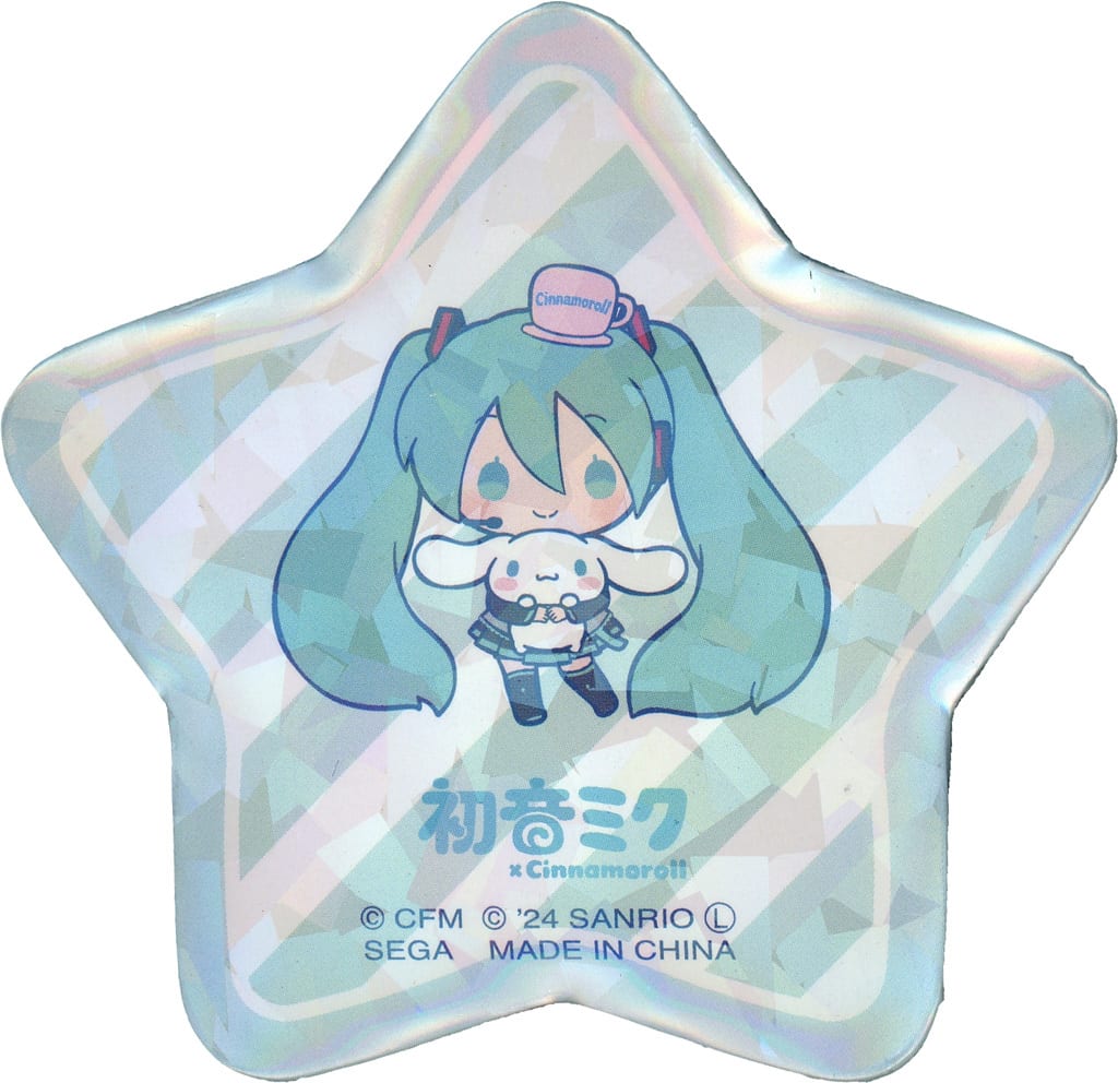 駿河屋 -<中古>初音ミク&シナモロール(ぎゅっ) 星型缶バッジ 「初音 駿河屋 -<中古>初音ミク&シナモロール(ぎゅっ) 星型缶バッジ 「初音